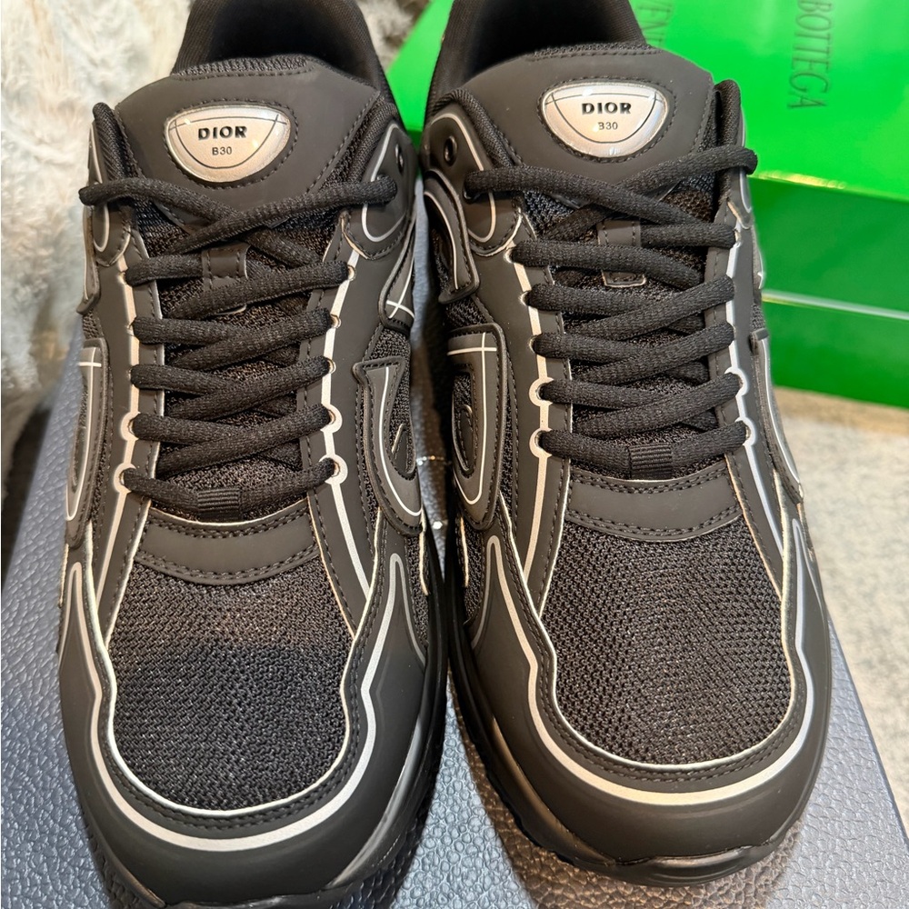 Dior Men's Black and Gray Sneakers